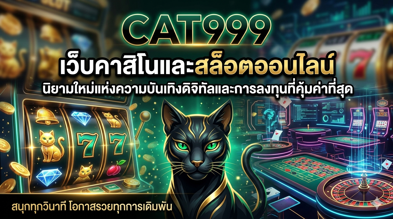 CAT999 เว็บคาสิโนและสล็อตออนไลน์ นิยามใหม่แห่งความบันเทิงดิจิทัลและการลงทุนที่คุ้มค่าที่สุด